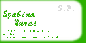 szabina murai business card